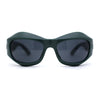 Runway Trend Exaggerated 90s Plastic Wrap Sport Plastic Sunglasses