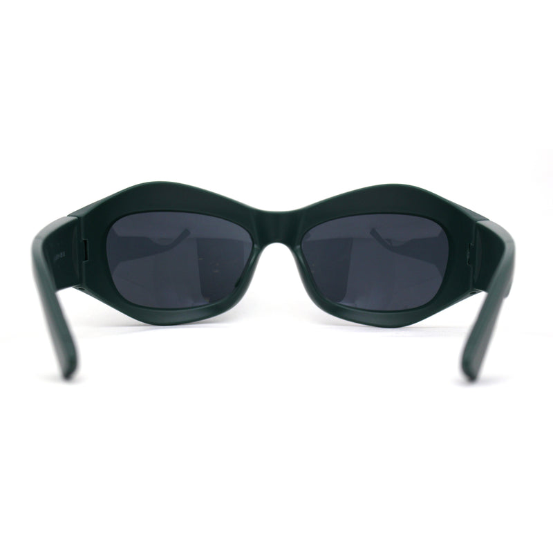 Runway Trend Exaggerated 90s Plastic Wrap Sport Plastic Sunglasses