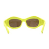 Runway Trend Exaggerated 90s Plastic Wrap Sport Plastic Sunglasses