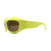 Runway Trend Exaggerated 90s Plastic Wrap Sport Plastic Sunglasses