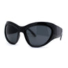 Exaggerated Oversized 90s Plastic Wrap Sport Plastic Sunglasses