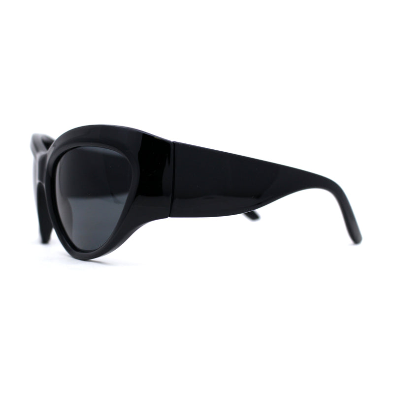 Exaggerated Oversized 90s Plastic Wrap Sport Plastic Sunglasses