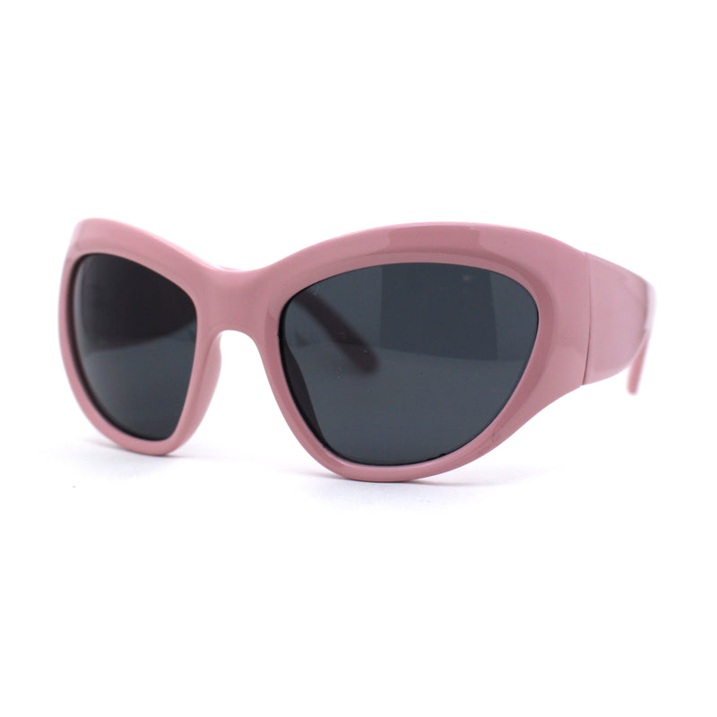 Exaggerated Oversized 90s Plastic Wrap Sport Plastic Sunglasses
