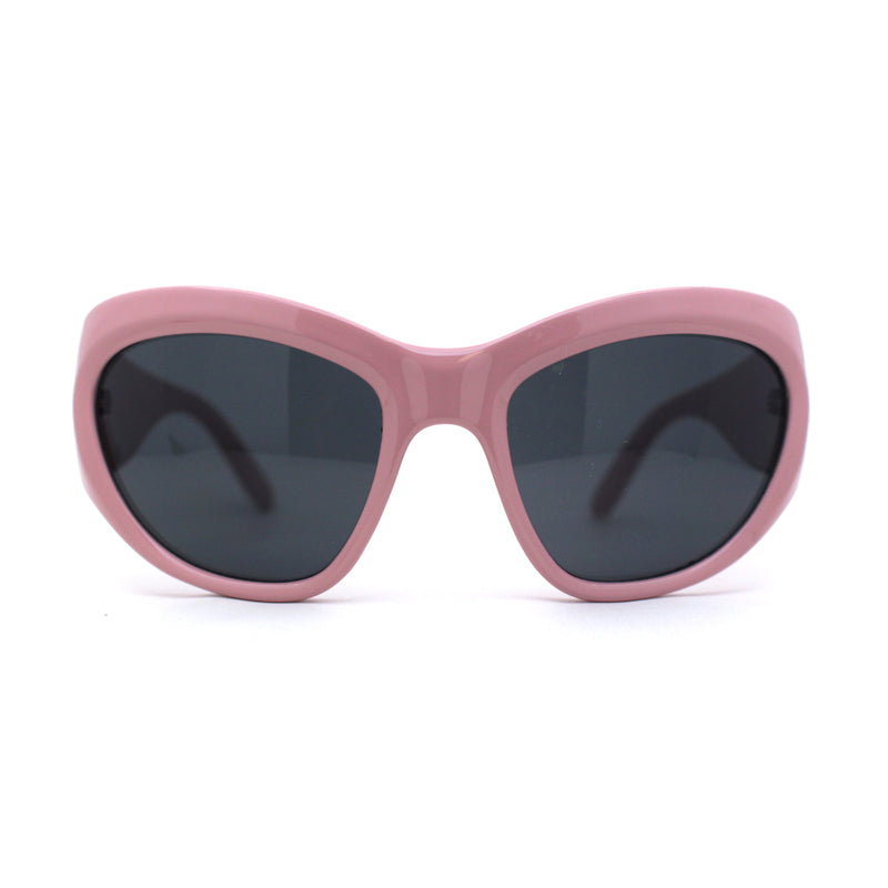 Exaggerated Oversized 90s Plastic Wrap Sport Plastic Sunglasses