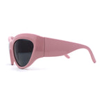 Exaggerated Oversized 90s Plastic Wrap Sport Plastic Sunglasses