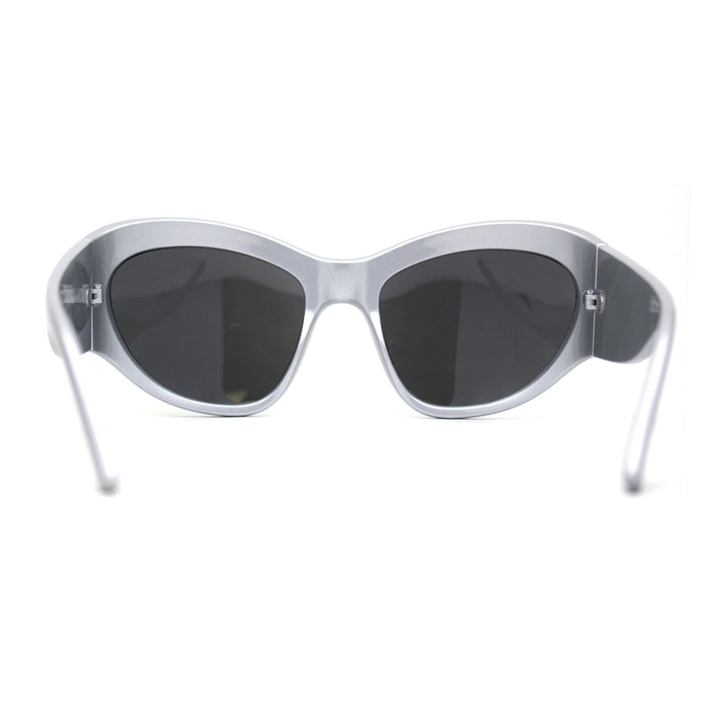 Exaggerated Oversized 90s Plastic Wrap Sport Plastic Sunglasses