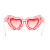 Womens Masquerade Fur Covered Heart Shape Cat Eye Sunglasses
