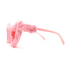 Womens Masquerade Fur Covered Heart Shape Cat Eye Sunglasses