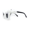 Womens Masquerade Fur Covered Heart Shape Cat Eye Sunglasses