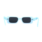 Hot Rod Flame Arm Mod Rectangle Plastic Sunglasses