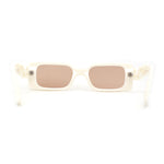 Hot Rod Flame Arm Mod Rectangle Plastic Sunglasses