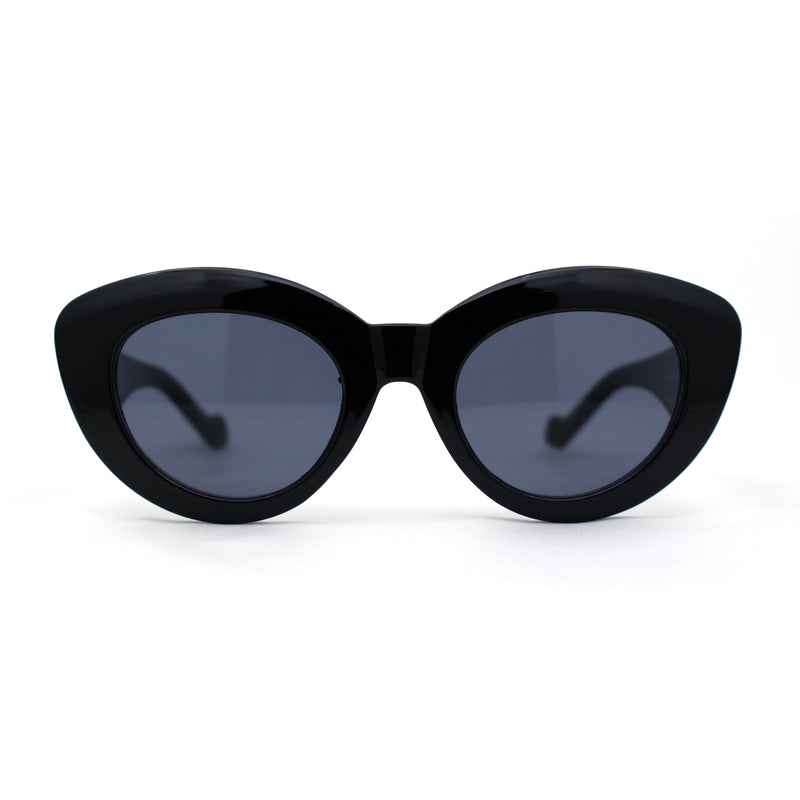 Womens Thick Plastic Mod Fashion Large Cat Eye Sunglasses