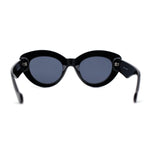 Womens Thick Plastic Mod Fashion Large Cat Eye Sunglasses