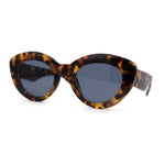 Womens Thick Plastic Mod Fashion Large Cat Eye Sunglasses