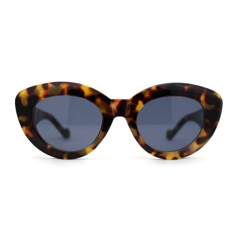 Womens Thick Plastic Mod Fashion Large Cat Eye Sunglasses