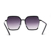 Womens Modern Designer Fashion Metal Rim Geometric Sunglasses