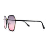 Womens Modern Designer Fashion Metal Rim Geometric Sunglasses