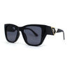 Womens Luxury Fashion Oversize Thick Temple Horn Rim Diva Sunglasses