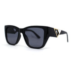 Womens Luxury Fashion Oversize Thick Temple Horn Rim Diva Sunglasses