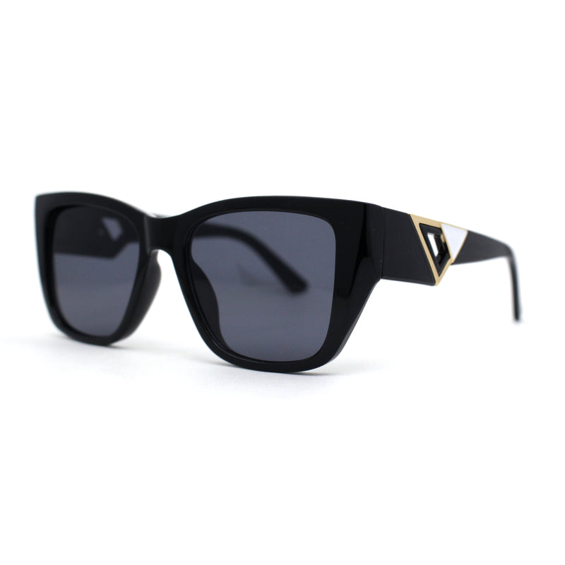 Womens Luxury Fashion Oversize Thick Temple Horn Rim Diva Sunglasses