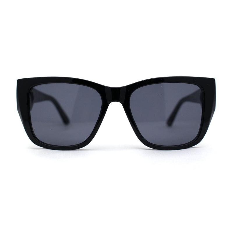 Womens Luxury Fashion Oversize Thick Temple Horn Rim Diva Sunglasses