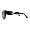 Womens Luxury Fashion Oversize Thick Temple Horn Rim Diva Sunglasses