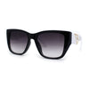 Womens Luxury Fashion Oversize Thick Temple Horn Rim Diva Sunglasses