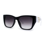 Womens Luxury Fashion Oversize Thick Temple Horn Rim Diva Sunglasses