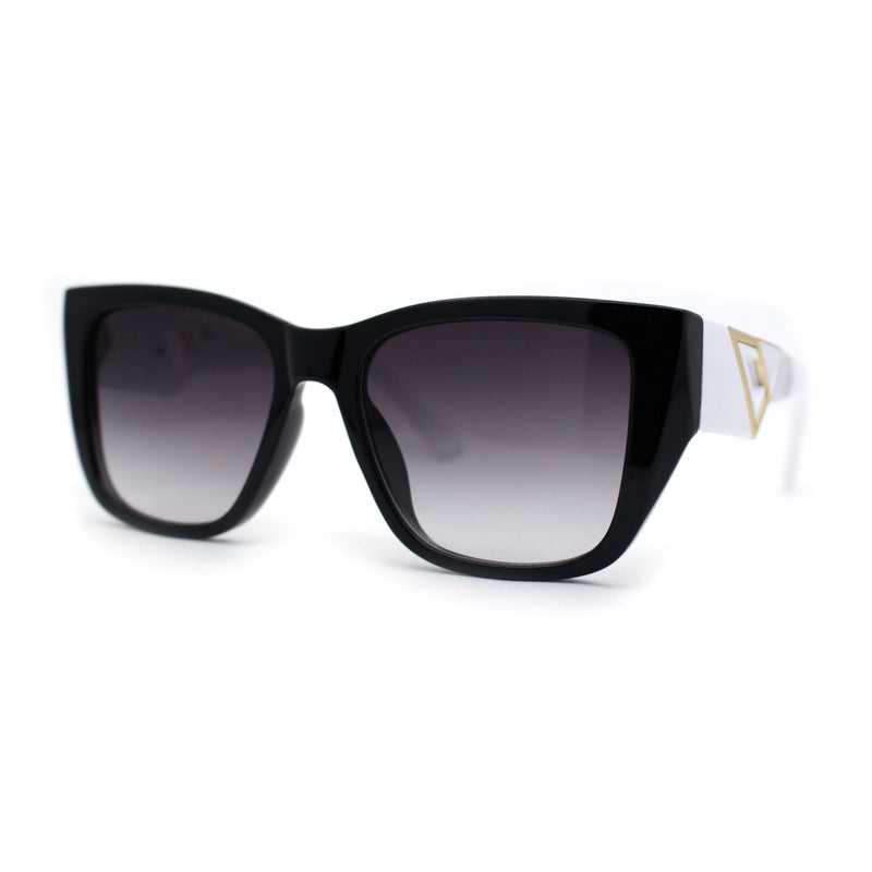 Womens Luxury Fashion Oversize Thick Temple Horn Rim Diva Sunglasses