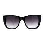 Womens Luxury Fashion Oversize Thick Temple Horn Rim Diva Sunglasses