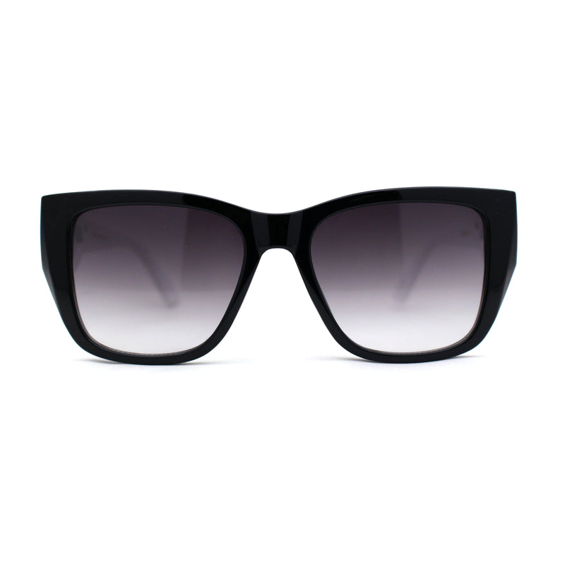 Womens Luxury Fashion Oversize Thick Temple Horn Rim Diva Sunglasses