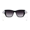 Womens Luxury Fashion Oversize Thick Temple Horn Rim Diva Sunglasses