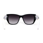 Womens Luxury Fashion Oversize Thick Temple Horn Rim Diva Sunglasses