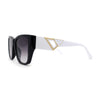 Womens Luxury Fashion Oversize Thick Temple Horn Rim Diva Sunglasses