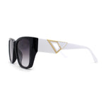 Womens Luxury Fashion Oversize Thick Temple Horn Rim Diva Sunglasses
