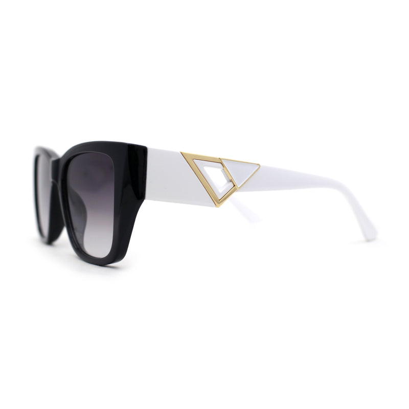 Womens Luxury Fashion Oversize Thick Temple Horn Rim Diva Sunglasses