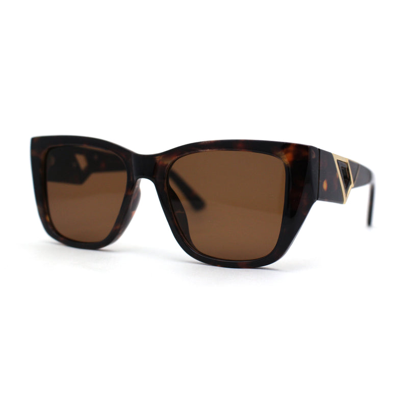 Womens Luxury Fashion Oversize Thick Temple Horn Rim Diva Sunglasses