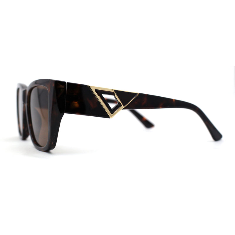 Womens Luxury Fashion Oversize Thick Temple Horn Rim Diva Sunglasses