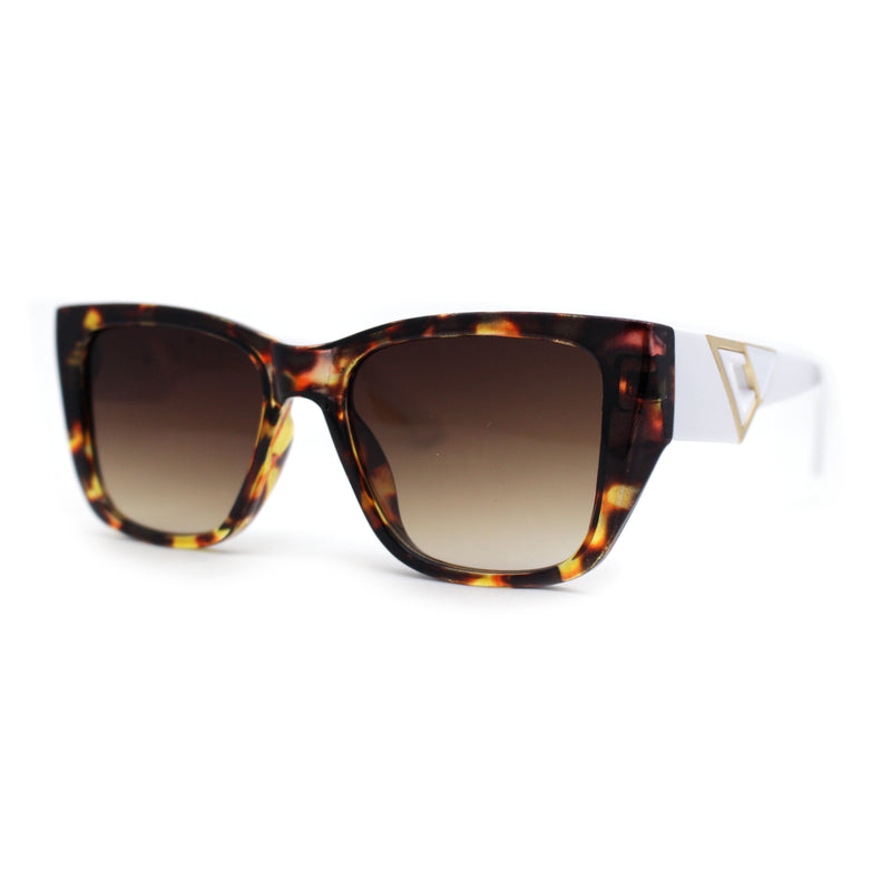 Womens Luxury Fashion Oversize Thick Temple Horn Rim Diva Sunglasses
