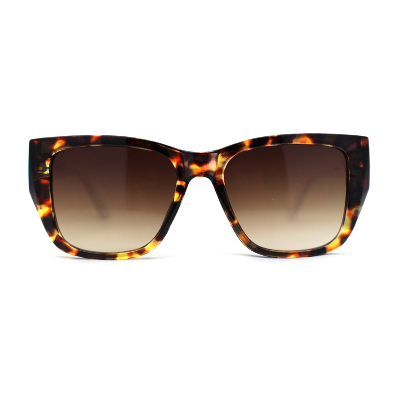 Womens Luxury Fashion Oversize Thick Temple Horn Rim Diva Sunglasses