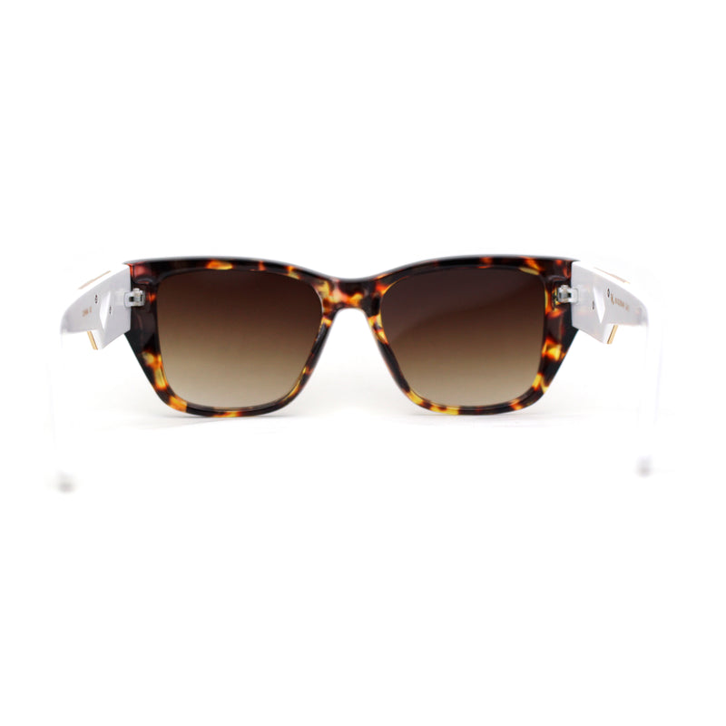 Womens Luxury Fashion Oversize Thick Temple Horn Rim Diva Sunglasses