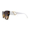 Womens Luxury Fashion Oversize Thick Temple Horn Rim Diva Sunglasses