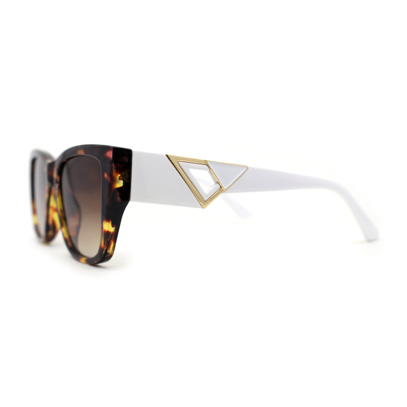 Womens Luxury Fashion Oversize Thick Temple Horn Rim Diva Sunglasses