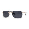 Womens Rimless Narrow Rectangle 90s Retro Sunglasses