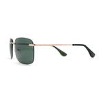 Womens Rimless Narrow Rectangle 90s Retro Sunglasses