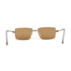 Womens Slick Minimal Luxury Rimless Rectangle Retro 90s Sunglasses