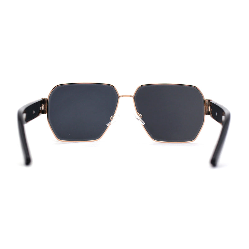 Womens Metal Rim Oversize Mafia Mob Fashion Sunglasses