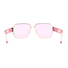 Womens Metal Rim Oversize Mafia Mob Fashion Sunglasses