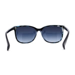 Womens Minimal Simple Horn Rim Marble Pattern Plastic Sunglasses