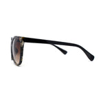 Womens Minimal Simple Horn Rim Marble Pattern Plastic Sunglasses